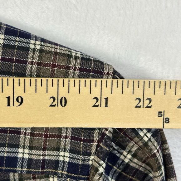 Pendleton Wool Button Down Shirt Men’s Size Large Plaid Brown - Picture 6 of 16